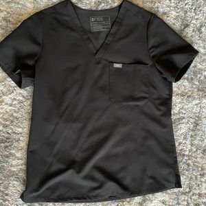 FIGS black one pocket scrub top. Size medium